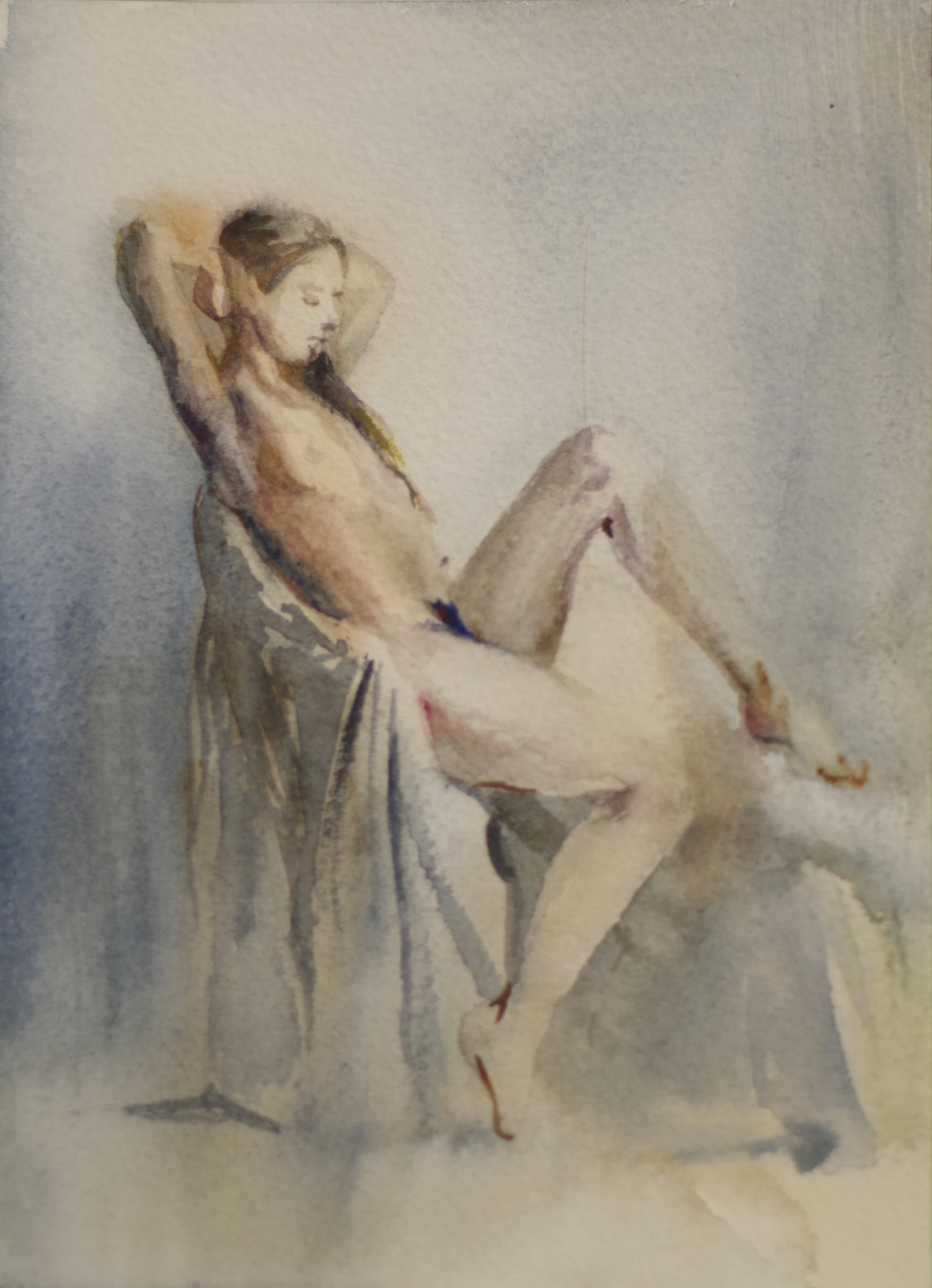 Waking (watercolor, 20x15)