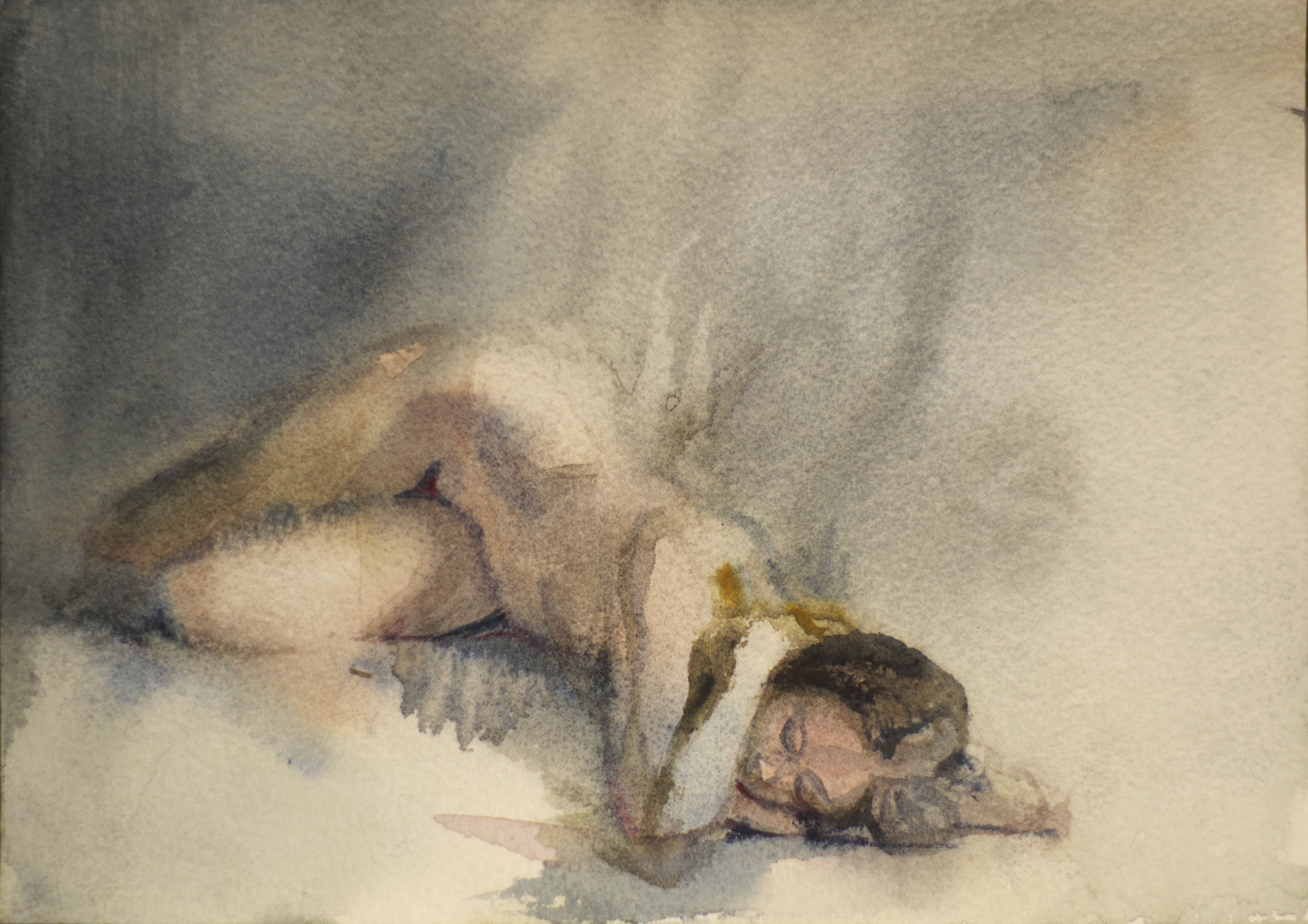 Sleeping (watercolor, 15x20)