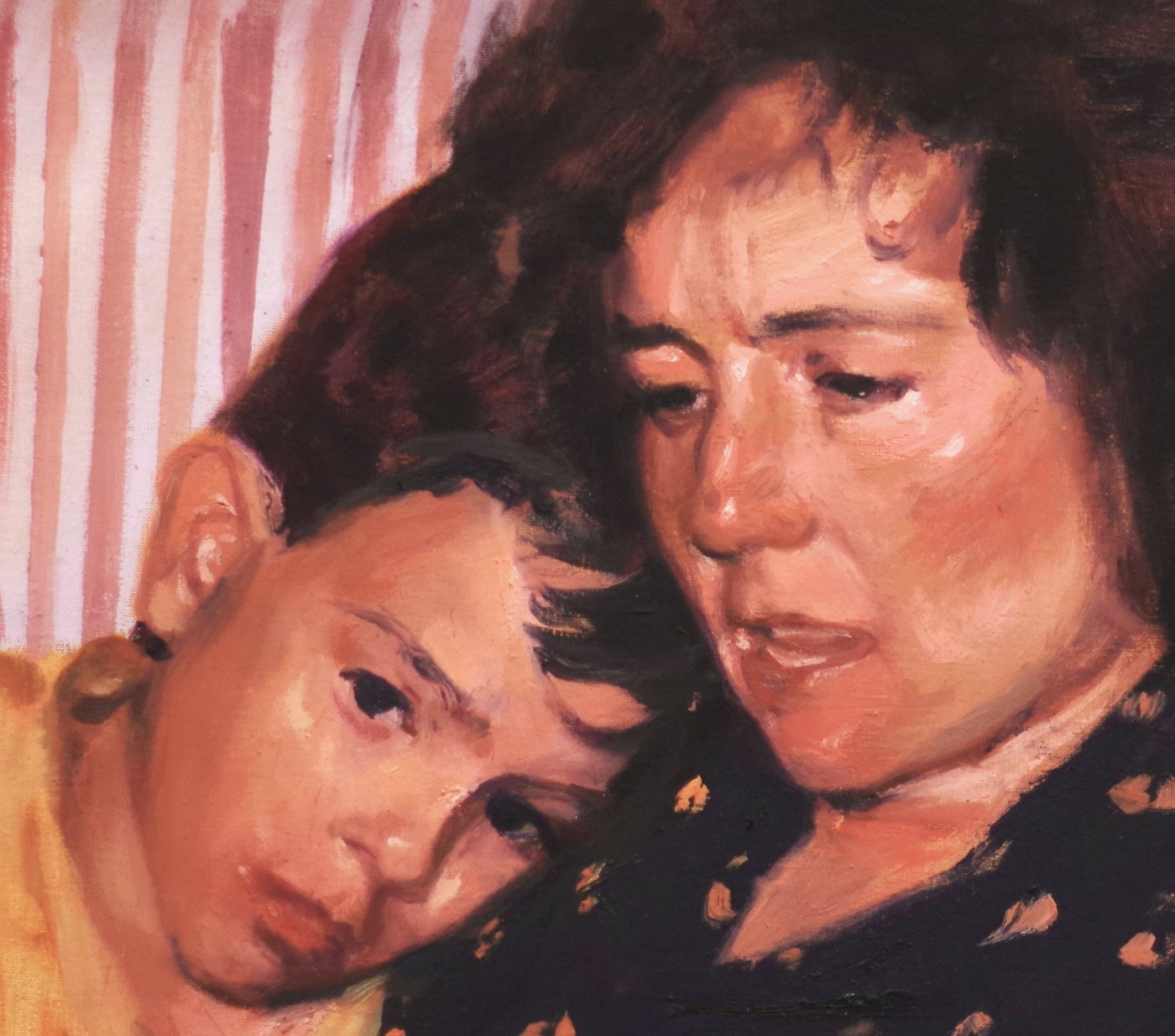 Detalle de Álvaro y su madre
