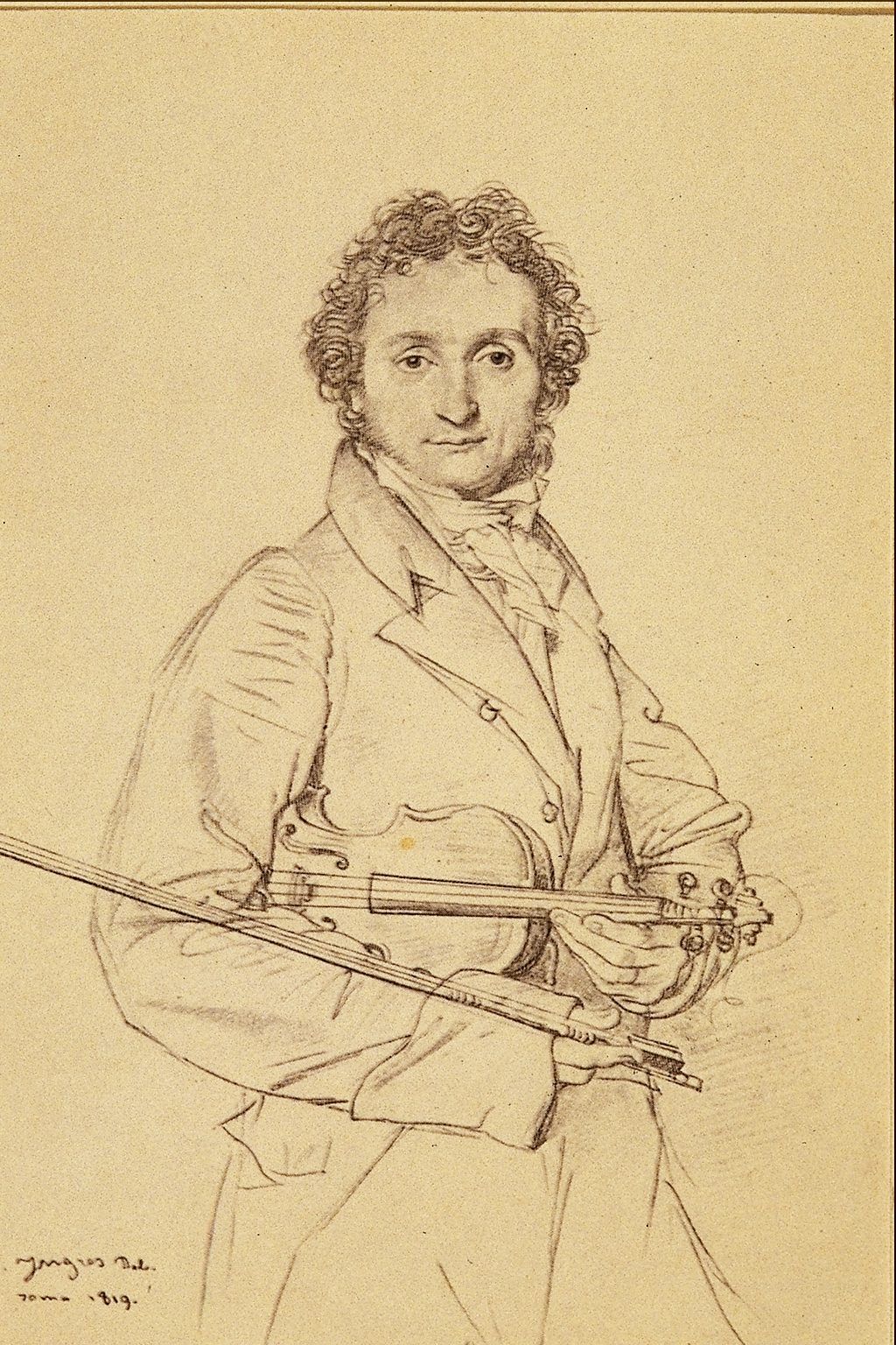 El violinista Paganini, Jean-Auguste-Dominique Ingres, 1819