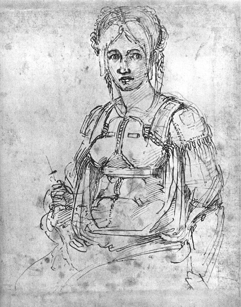 Retrato de Vittoria Colonna, Miguel Ángel, década de 1540