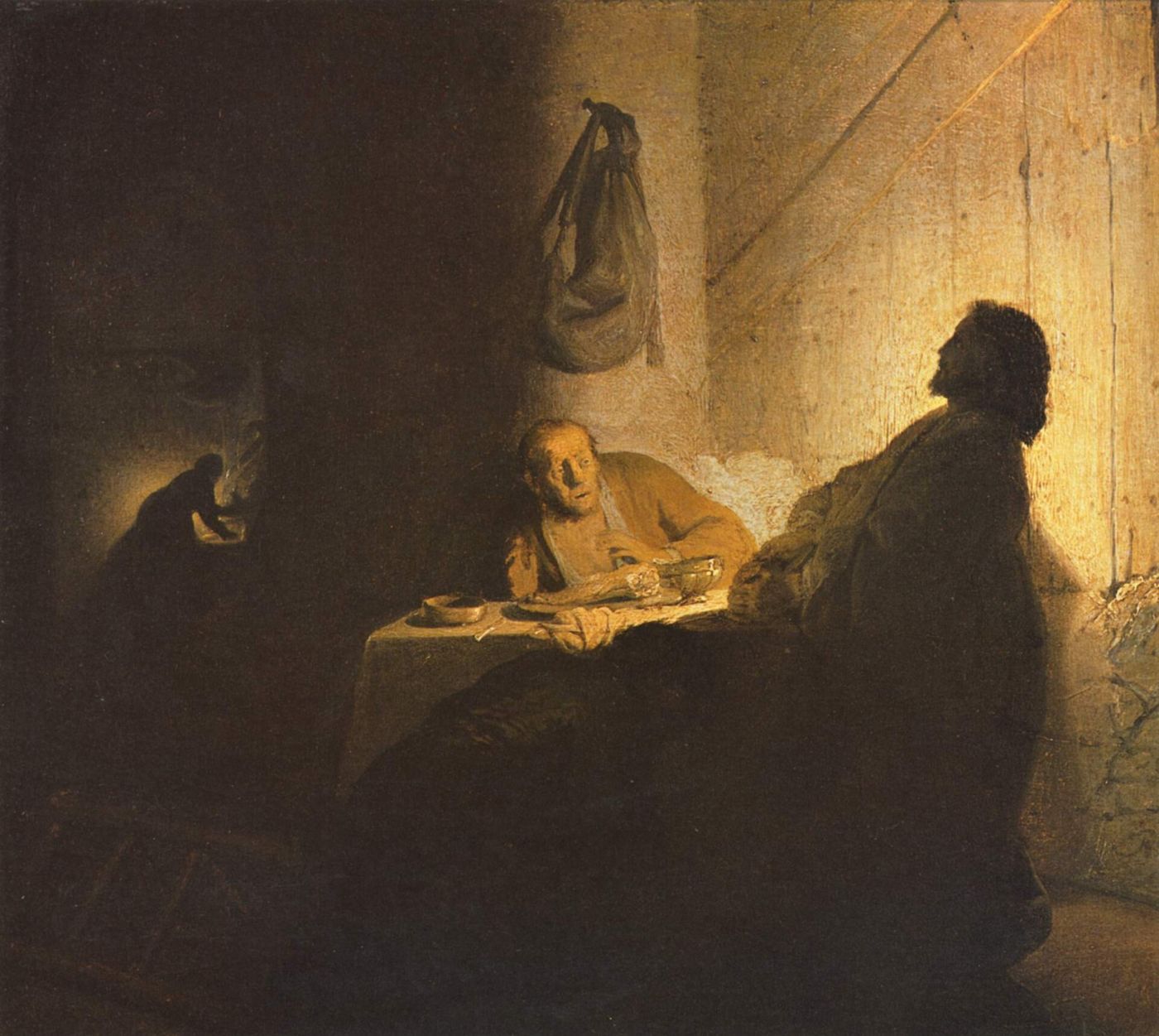 La cena de Emaús, Rembrandt, 1629