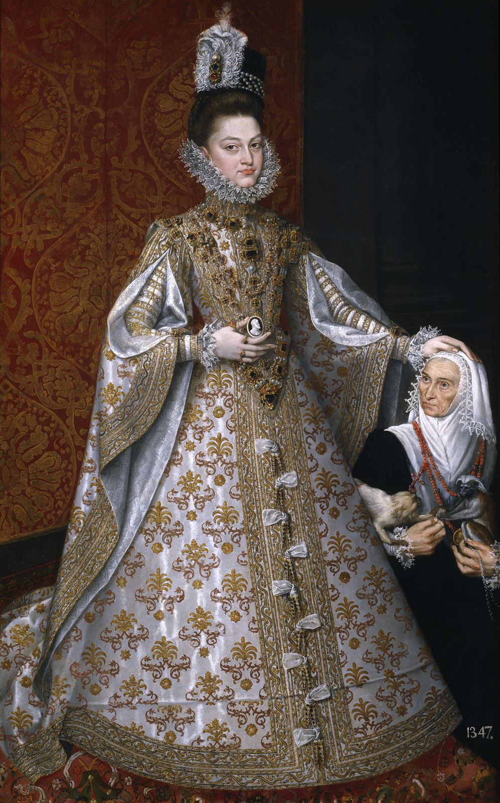 La infanta Isabel Clara Eugenia y Magdalena Ruiz, Alonso Sánchez Coello, h. 1585-1588