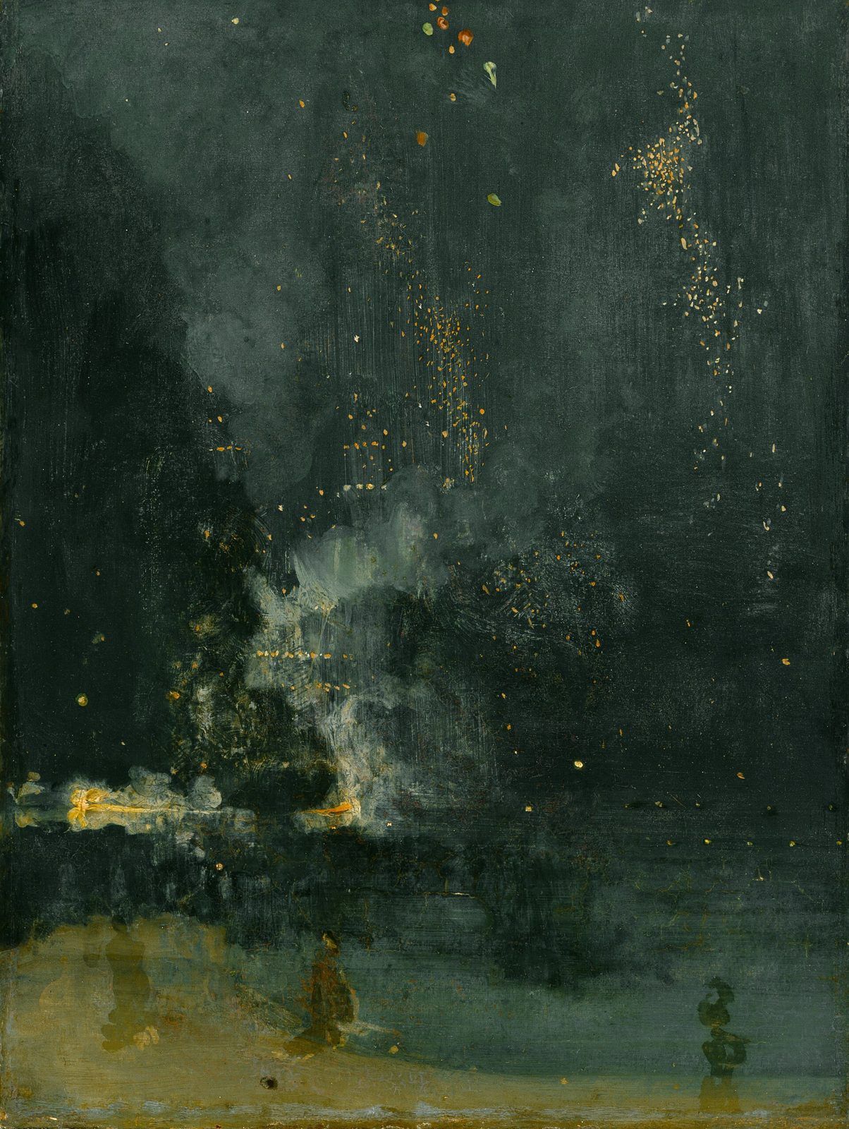 Nocturno en negro y oro: el cohete que cae, James McNeill Whistler, h. 1875