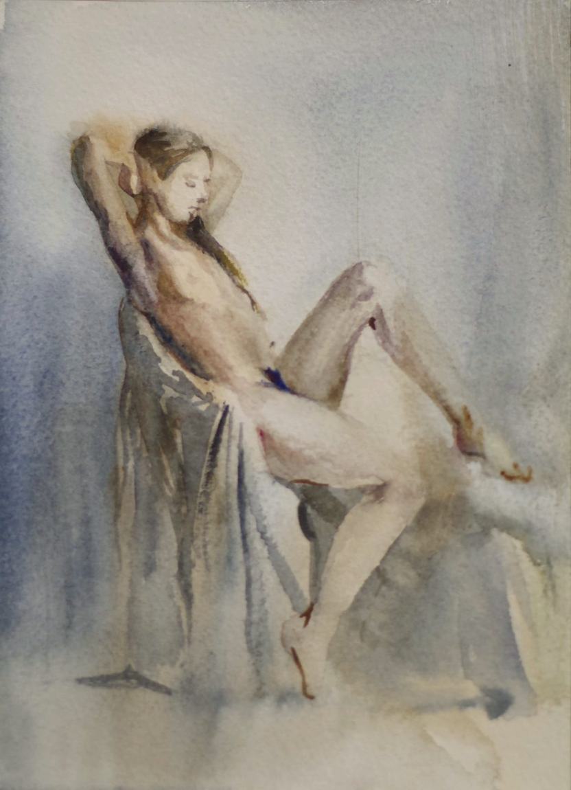 Despertar — Acuarela · 20 × 15 cm