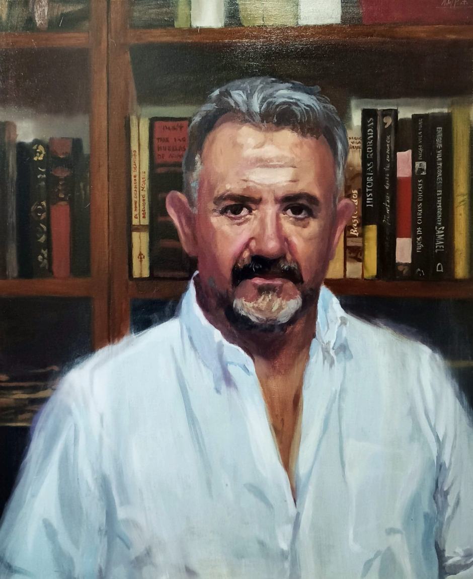 Enrique Vila, retrato al óleo de Mikel Pinto